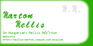 marton mellis business card